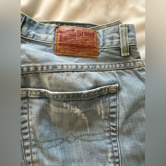 🍀VINTAGE Lucky Brand Easy Rider Button Fly size 32 Short🍀 - Picture 6 of 11